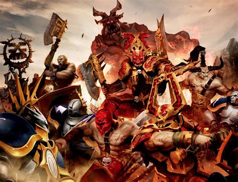 Chaos Goretide Vs Hallowed Knights Ageofsigmar Warhammer Art