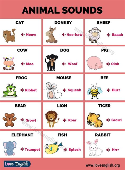 Animal Sounds: Interesting List of Animal Sounds for Kids - Love
