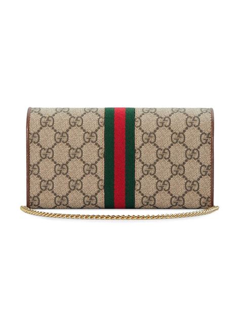 Gucci Canvas Ophidia Gg Chain Wallet Lyst