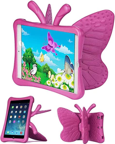 Ipad Mini Case For Girls Butterfly Shape Shock Proof Kid Proof Durable