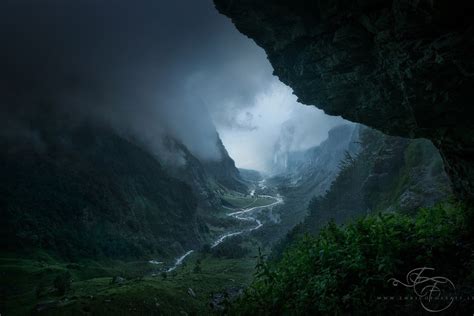 Wallpaper Landscape Mountains Waterfall Nature Clouds Mist