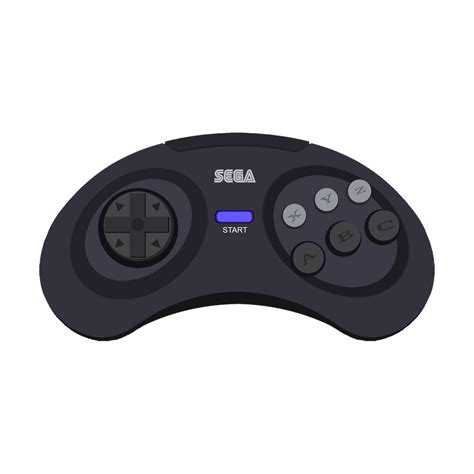 Mega Drivegenesis 2 6 Button Controller Vector By Genox6 On Deviantart