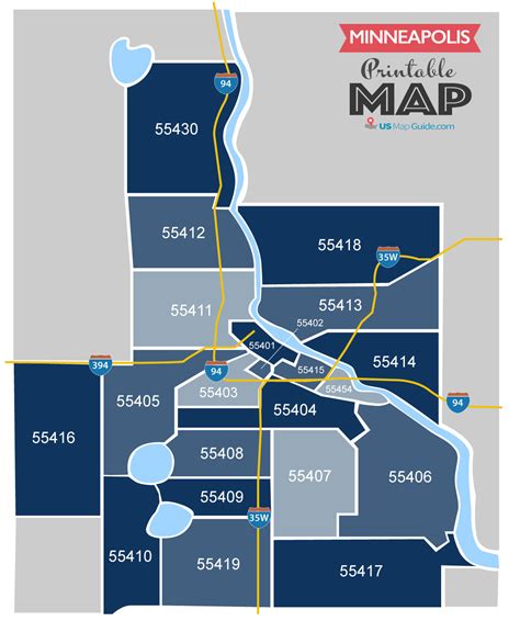 Minneapolis Zip Code Map Updated 2022
