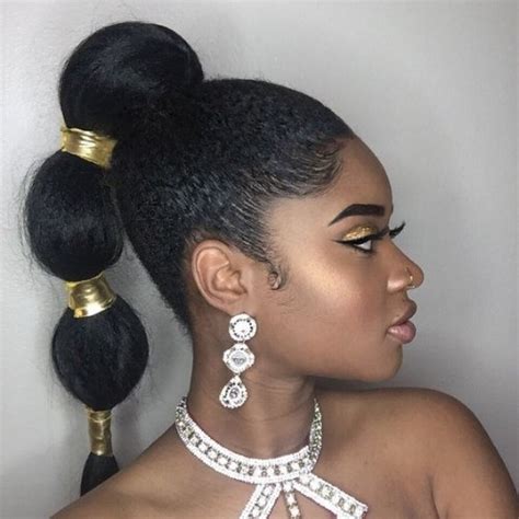 Easy summer hairstyle for natural hair. 60+ Stunning Ponytail Hairstyles for Black Women | New ...