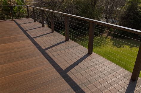 Diy cable railing with metal posts. long and narrow covered deck with extended raiing - Google ...