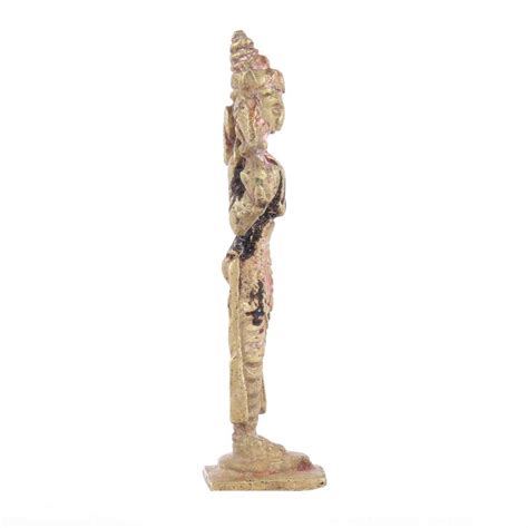 Brass Andal Devi Statue With Parrot