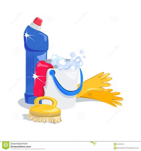 Come pulire la lavastoviglie esternamente. Pulizia Della Casa, Un Insieme Degli Oggetti Per Pulire ...