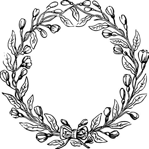 Free Vector File And Clip Art Image Vintage Floral Wreath