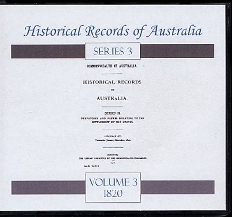 Historical Records Of Australia Series 3 V3