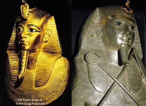 Pharaoh Psusennes I Buried In The Silver Coffin Inlaid With Gold