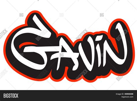 Gavin Graffiti Font Vector And Photo Free Trial Bigstock
