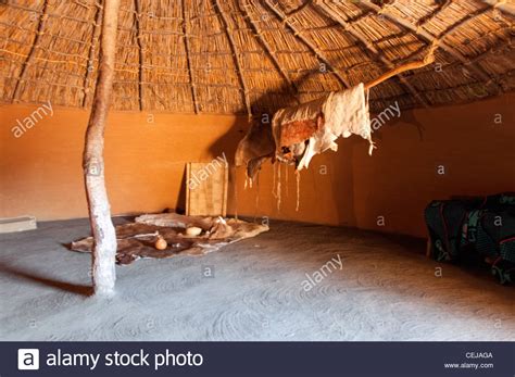 Interior Of Traditional Hut At Basotho Cultural Village