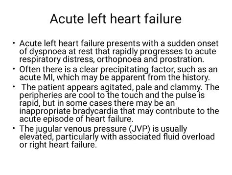 Acute Left Heart Failure Medizzy