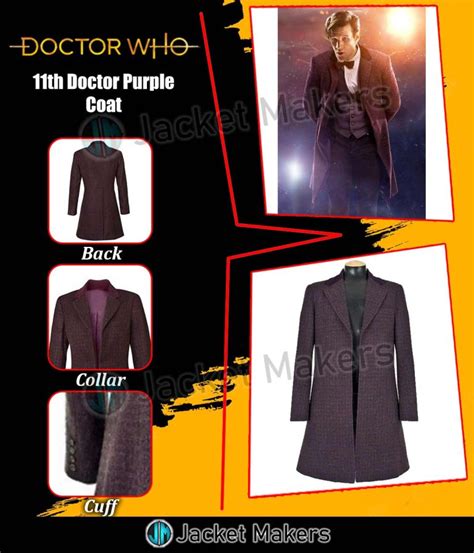 11th Doctor Purple Coat Matt Smith Doctor Who Frock Coat