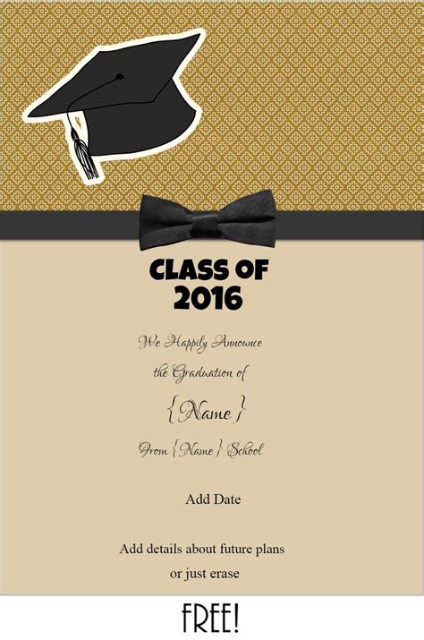 Graduation Announcements Free Templates Printable