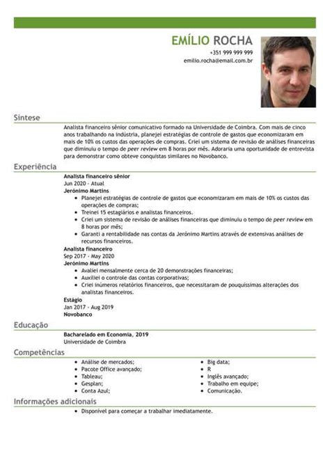 Europass Curriculum Vitae Editar E Fazer Download Em Word