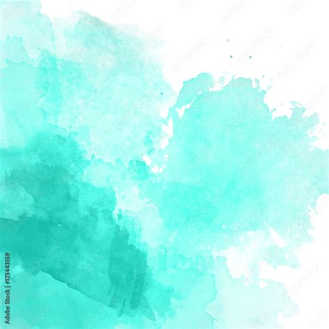 Turquoise Watercolor Background Vector Stock Vector Adobe Stock