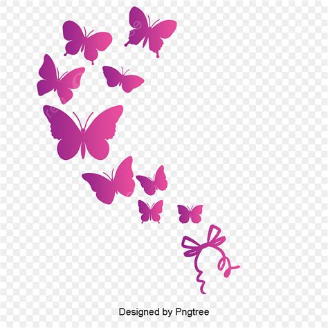 Pink Butterflies White Transparent Pink Butterfly Butterfly Pink