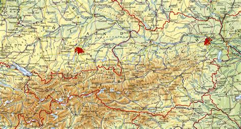 Die österreichische karte (ök) ist das amtliche (topografische) kartenwerk österreichs. österreich Karte Physisch | creactie