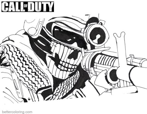 Call Of Duty Coloring Pages Duty Call Coloring Ghost Pages Ghosts