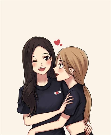 Pin By Lucija On BlΛƆkpiИk Jennie Girl Cartoon Cute Lesbian Couples