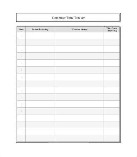12 Time Tracking Sample Templates Free Word Excel Pdf Documents