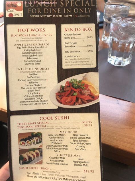 Online Menu Of Hot Woks Cool Sushi Restaurant Chicago Illinois 60641