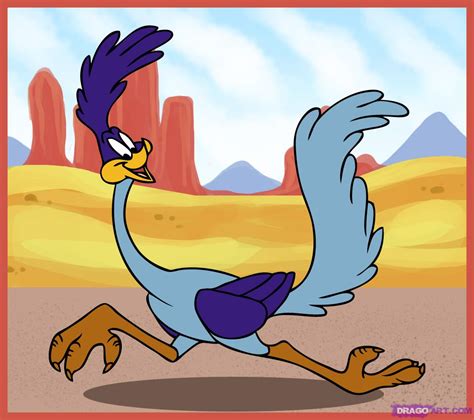 How To Draw Road Runner Step By Step Cartoons Cartoons Draw Cartoon