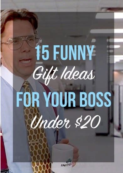 As much as you want to buy them something great (and impress them, tbh!), it can be hard to whether your boss is a techie with a soft spot for speakers, loves a good workout, appreciates an organized desk, has a green thumb, lives for. 15 Funny Gift Ideas For Your Boss Under $20 - Society19