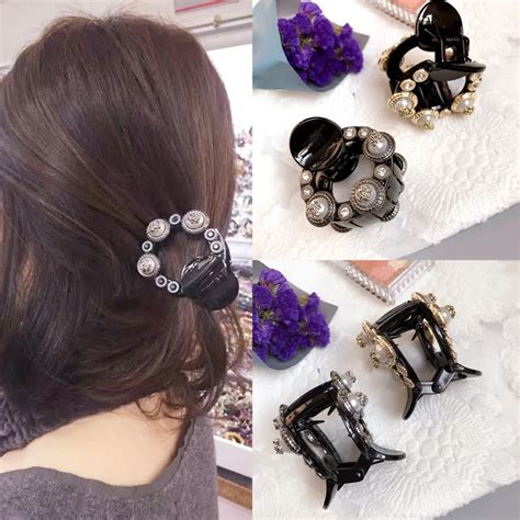 Elegance Crystal Hair Accessories For Girls Flower Hair Claws Cycle