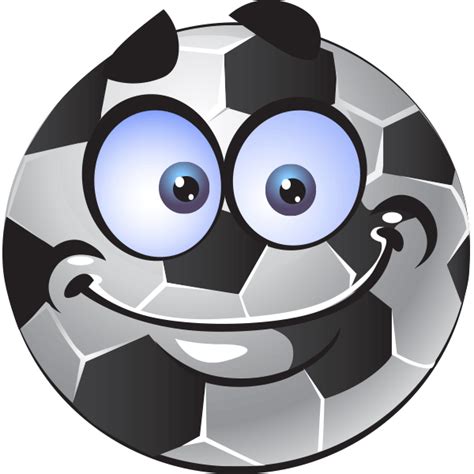 Soccer Ball Smiley Face Emoji Love Cute Emoji Emoji Cara Feliz