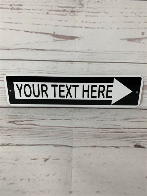 Custom Your Text One Way Right Street Road Metal Sign 2 Sizes Etsy
