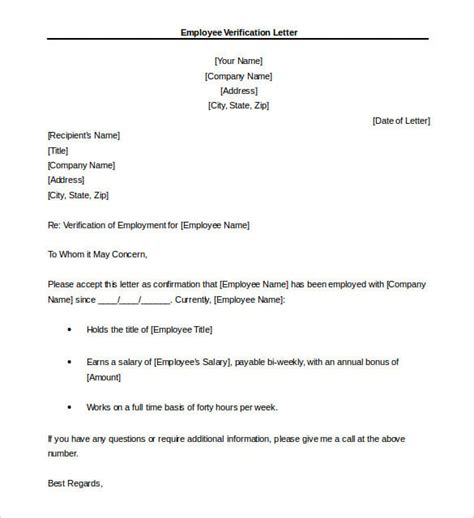 17 Letter Of Employment Templates Doc Pdf
