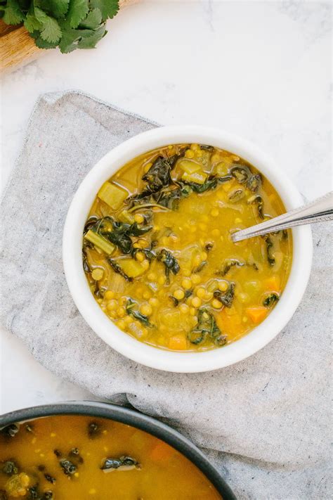 Turmeric Lentil Soup With Kale Nourishedbynutrition Com