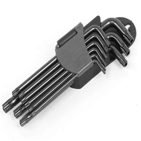 Carbon Steel Black Torx Head 9pcs Allen Key Wrench Set China Hex Key
