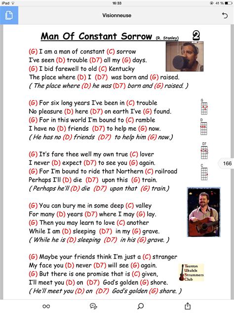 I Am A Man Of Constant Sorrow Chords Sheet And Chords Collection