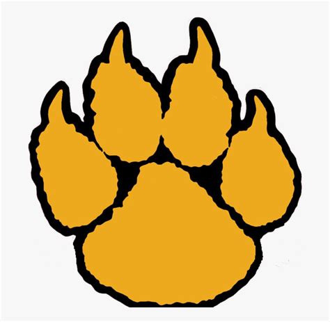 Home Of The Wildcats Red Wildcat Paw Print Free Transparent Clipart