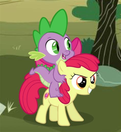 2111677 Safe Apple Bloom Spike Dragon Pony Dragons Riding