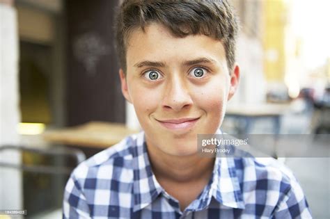 Teen Boy Making Funny Face High Res Stock Photo Getty Images