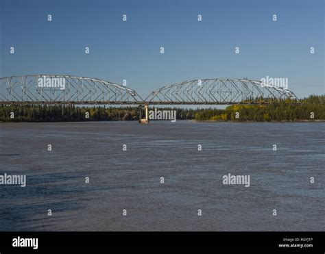Nenana River Bridge Nenana Alaska Usa Stock Photo Alamy