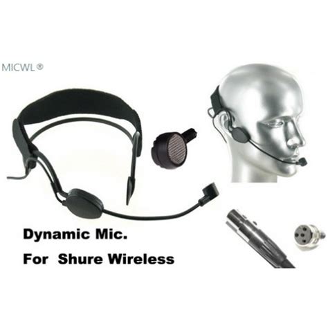 Black Me3 Dynamic Microphone Headset Mic For Shure Bodypack