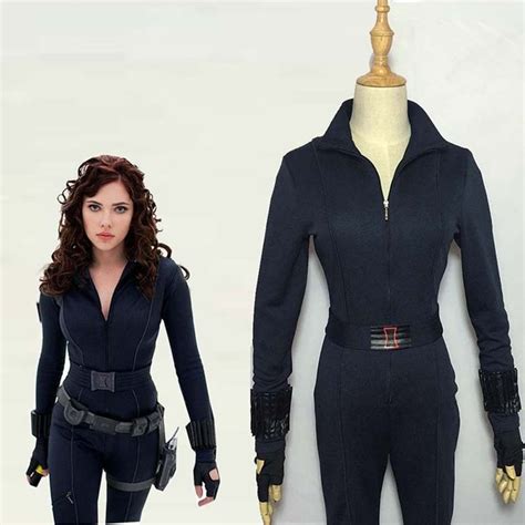 Movie Avengers Black Widow Cosplay Costume Halloween