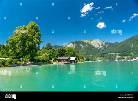 Am Wolfgangsee Bei Strobl Salzkammergut Österreich Lake Wolfgangsee