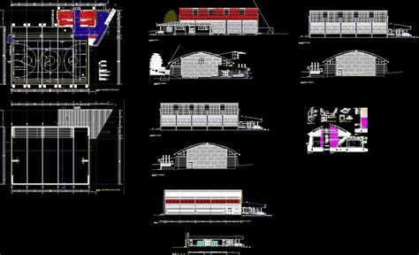 Sport Gymnasium Dwg Section For Autocad Designs Cad