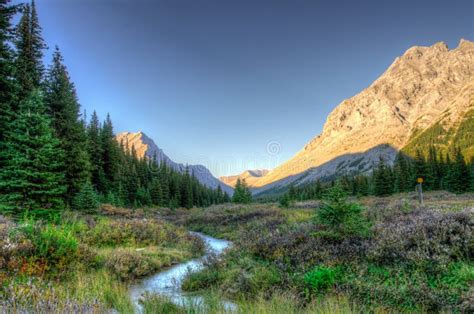 Scenic Mountain Views Kananaskis Country Alberta Canada Stock Image