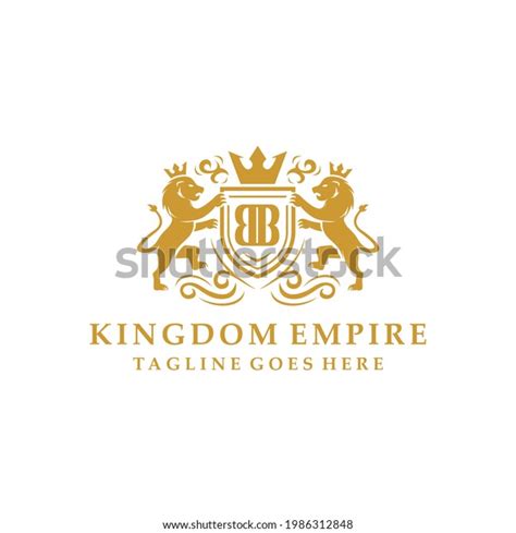 Luxury Kingdom Logo Design Vector Two Stock Vector Royalty Free