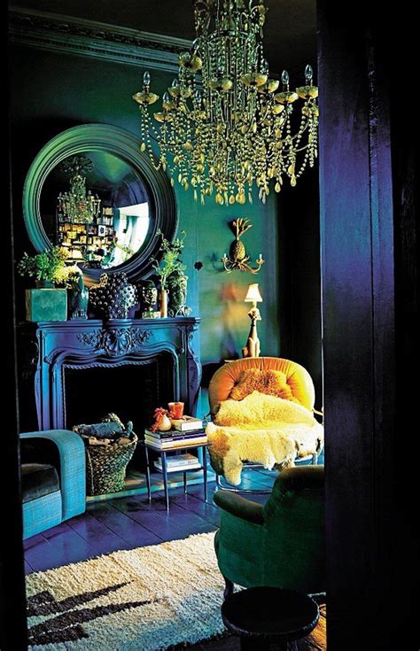 The Colorful World Of Jewel Tone Home Decor Dark Living Rooms Dark
