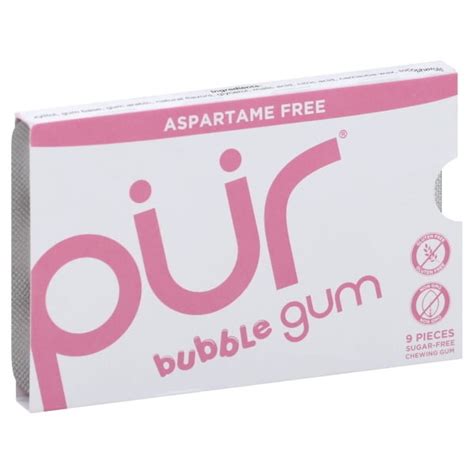 Pur Gum Sugar Free Chewing Gum Bubble Gum 9 Pieces
