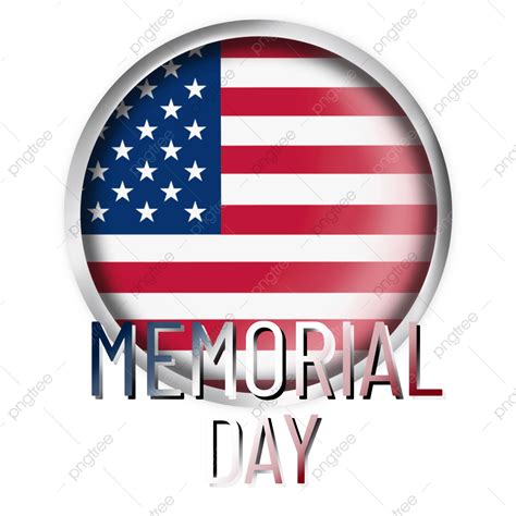Memorial Day Hd Transparent Round Badge Us Memorial Day American