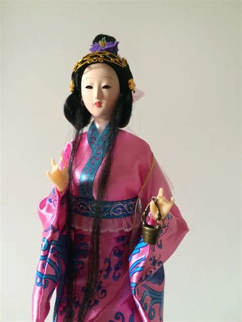 Traditional Chinese Art Doll 33cm Figurine China Doll Girl Statue Xishi On Square Wooden Base